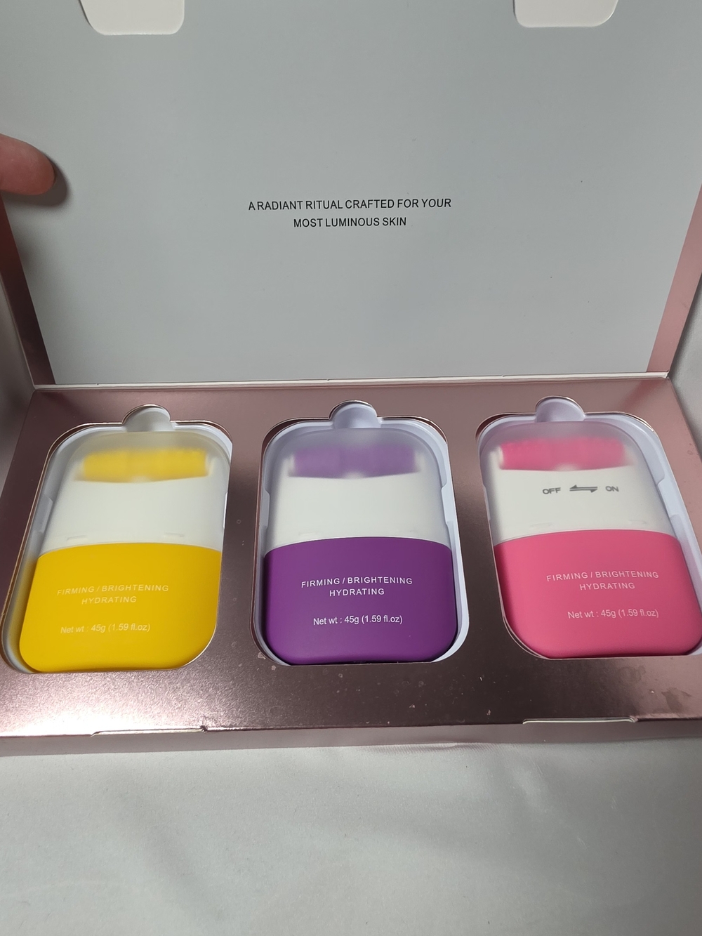Korean Skincare Serum Roller Application On Each